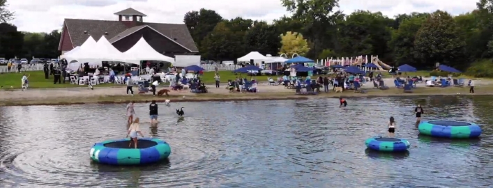 View from the water at the Home For Life Beach Party 2025